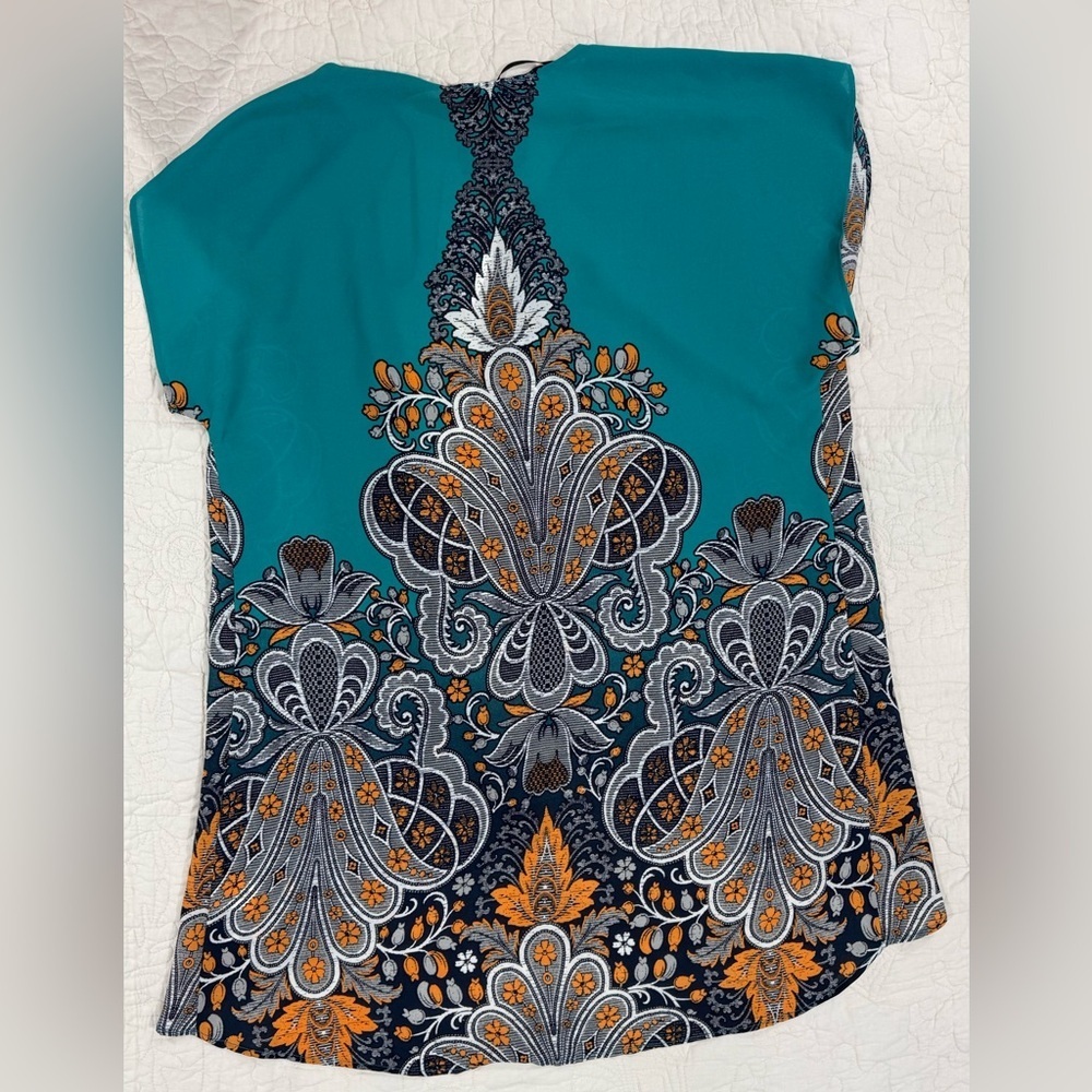 PAPERMOON Womens Teal Green Caputo Kimono Size M - Picture 4 of 10